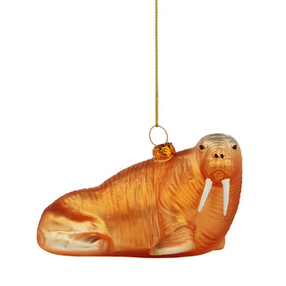 Exclusive Orange Glass Walrus Ornament