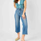 Judy Blue - Braid Ss Detail Crop Wide Jeans