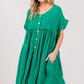 Vestido de manga curta com botões tamanho grande SAGE + FIG