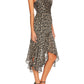Astr - Floral One Shoulder Midi Dress
