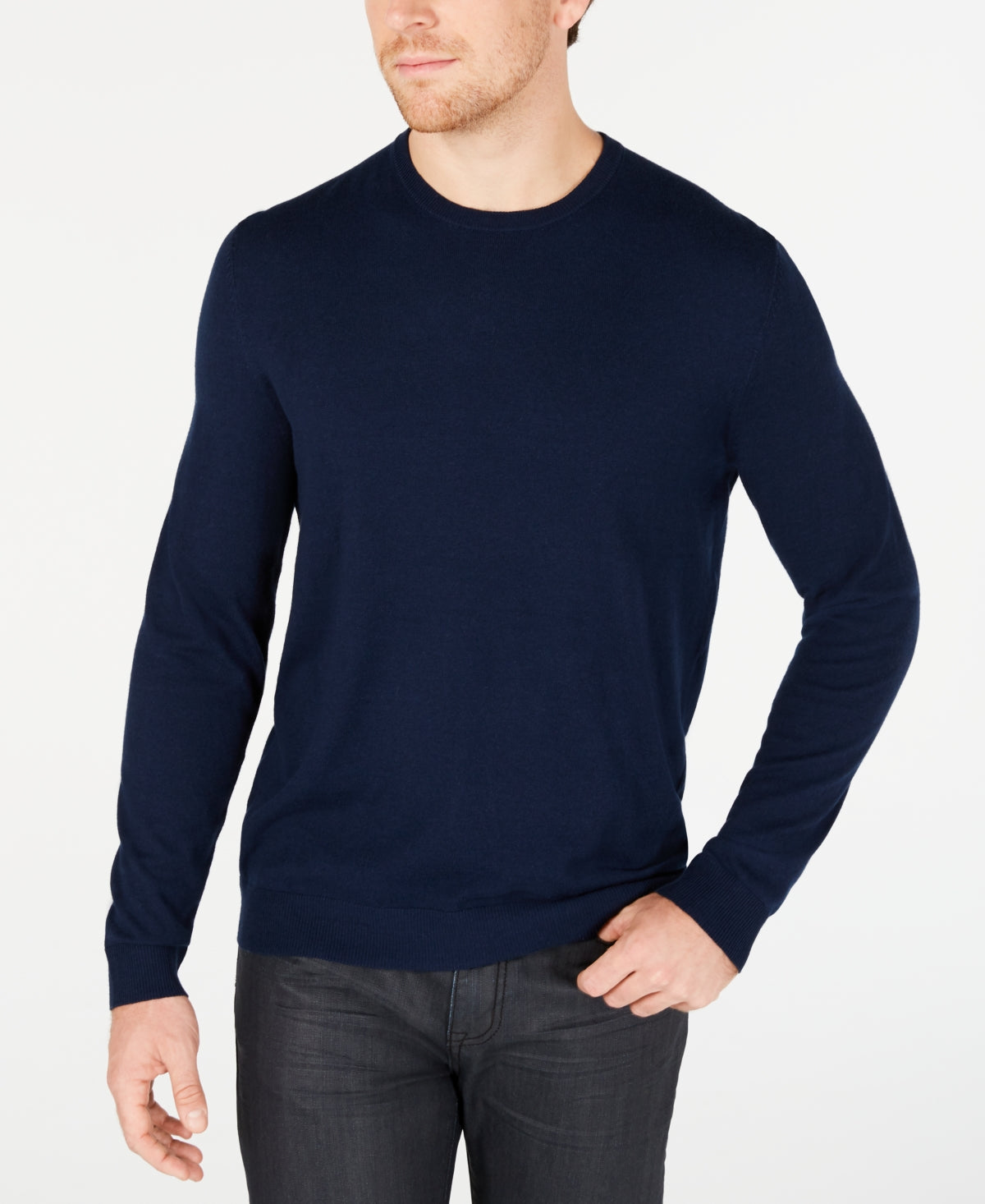 alfani-mens-navy-crew-neck-pullover-sweater-xxl