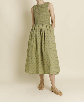 Aureum - Women's Boat Neck Floral Maxi Dress