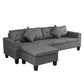 Modern Sectional Sofa Set with L Shape Chaise Lounge and Cup Holders