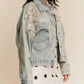 Davi & Dani - Mesh Stiching Button Down Jacket