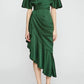 Theia - Gwen Asymmetric Ruffle Dress