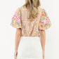 Thml - Flower Embroidered Short Sleeve Top