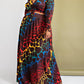 The Curve La - Plus Size Long Sleeve Surplice Wrap Top And Maxi Skirt Set