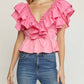 Entro - Ruffled Peplum Top