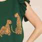 Entro - Cheetah Ruffle Sweater