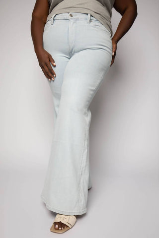 Good American - Calça Jeans Palazzo Good Waist