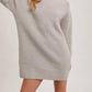 Bluivy - Mock Neck Knit Sweater Dress