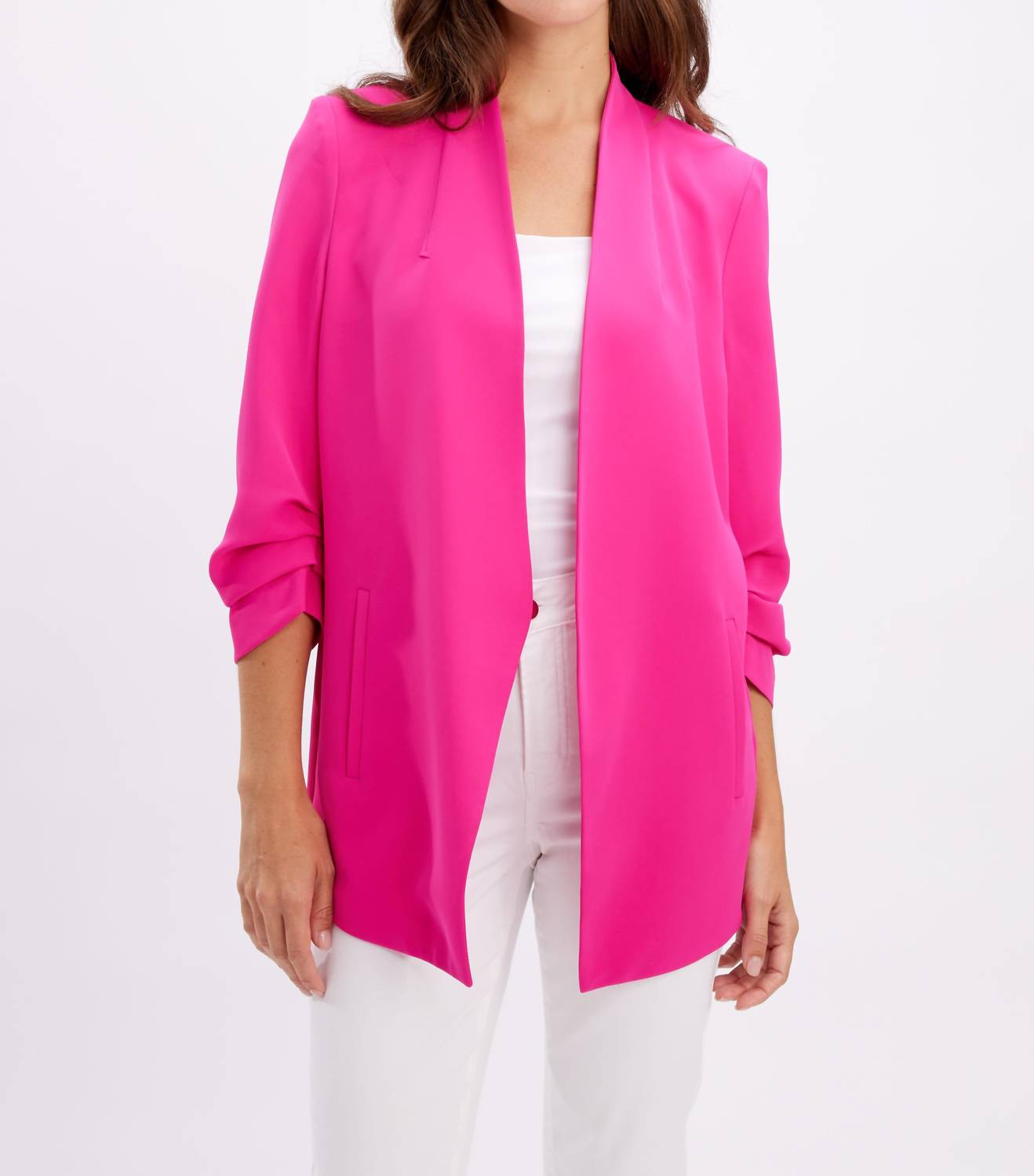 Frank Lyman - Shawl Collar Hip-length Blazer