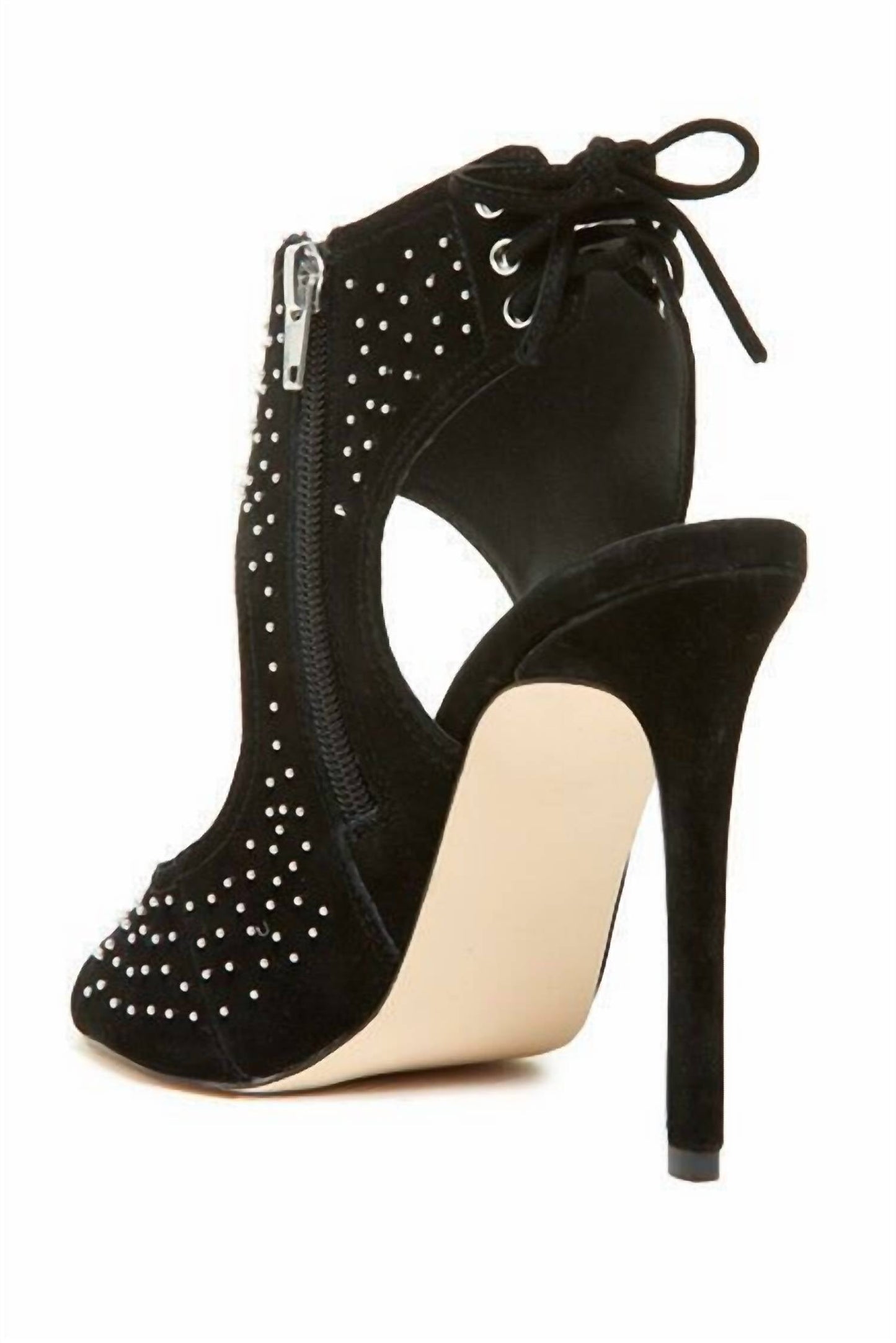 Steve Madden - Women's Suede Leather Studded Open Toe High Heel Sandals