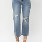 Judy Blue - High Waist Destroyed Crop Wide Leg Jeans