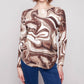 Charlie B - Boat Neck Sweater With Side Buttons