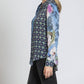 Apny - Mixed Print Button-up Blouse