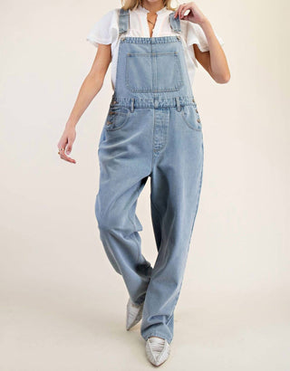 Easel - Multiple Pockets Relaxed Overalls