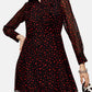 Topshop - Geometric Print Frill Button Down Mini Dress