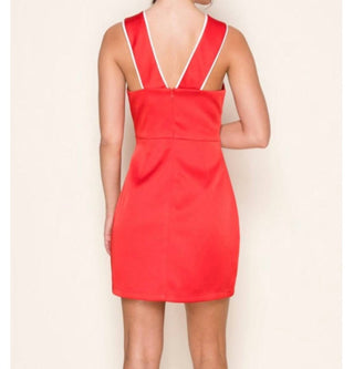 B.Right - Contrast Halter Neck Dress