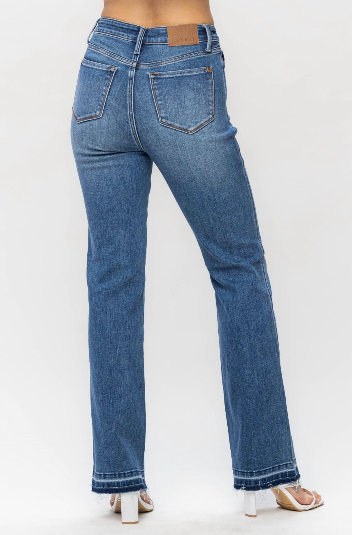 Judy Blue - High Waist Control Top Release Hem Slim Boot Jeans