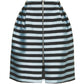 Topshop - Striped A Line Scuba Skirt