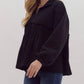 Entro - Ruffle Textured Zipper Jacket