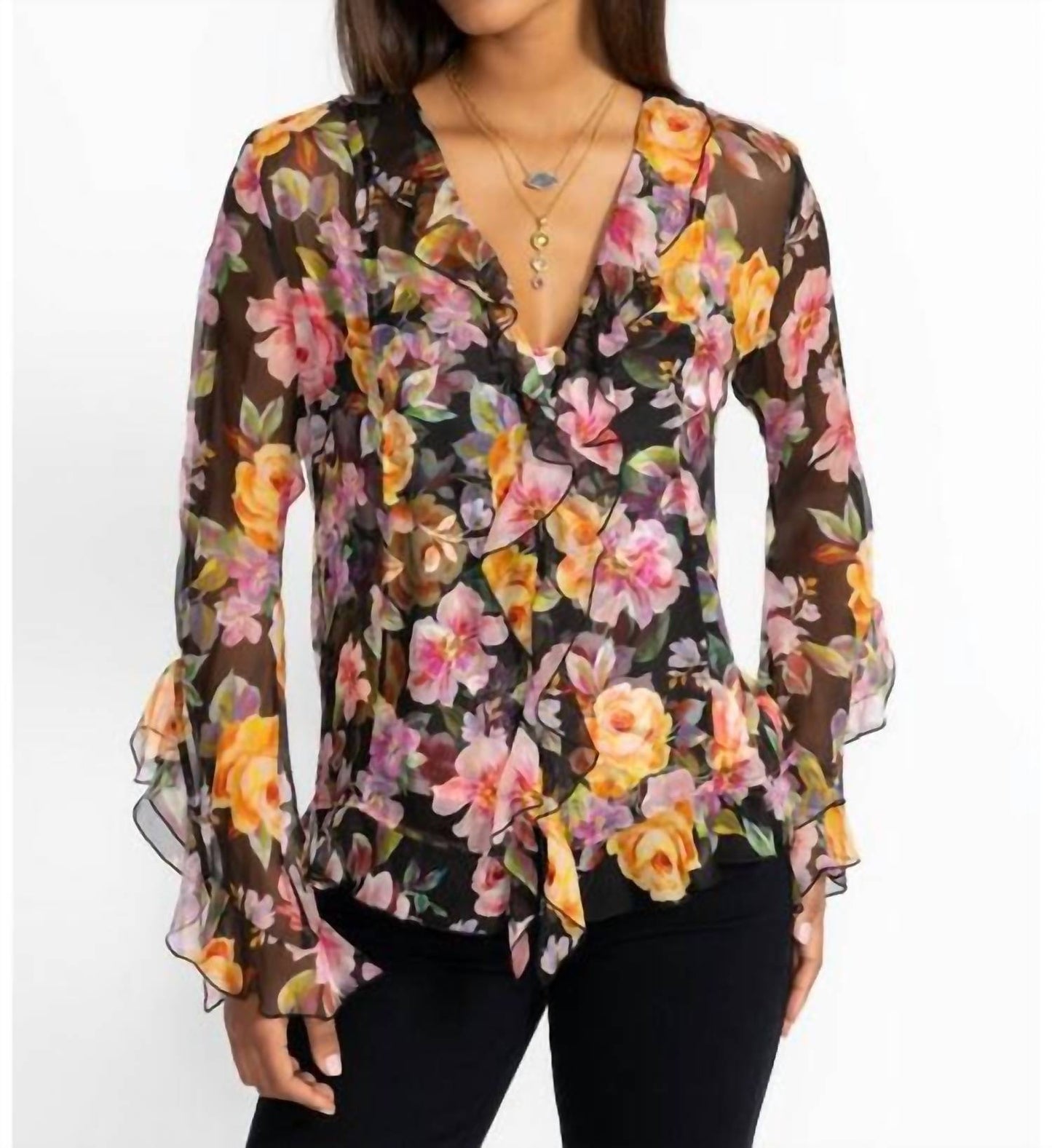 Johnny Was - KYLIE RUFFLE BLOUSE