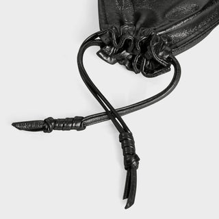 Lemiz - Bolsa feminina mini Bowie com cordão e tiracolo de couro