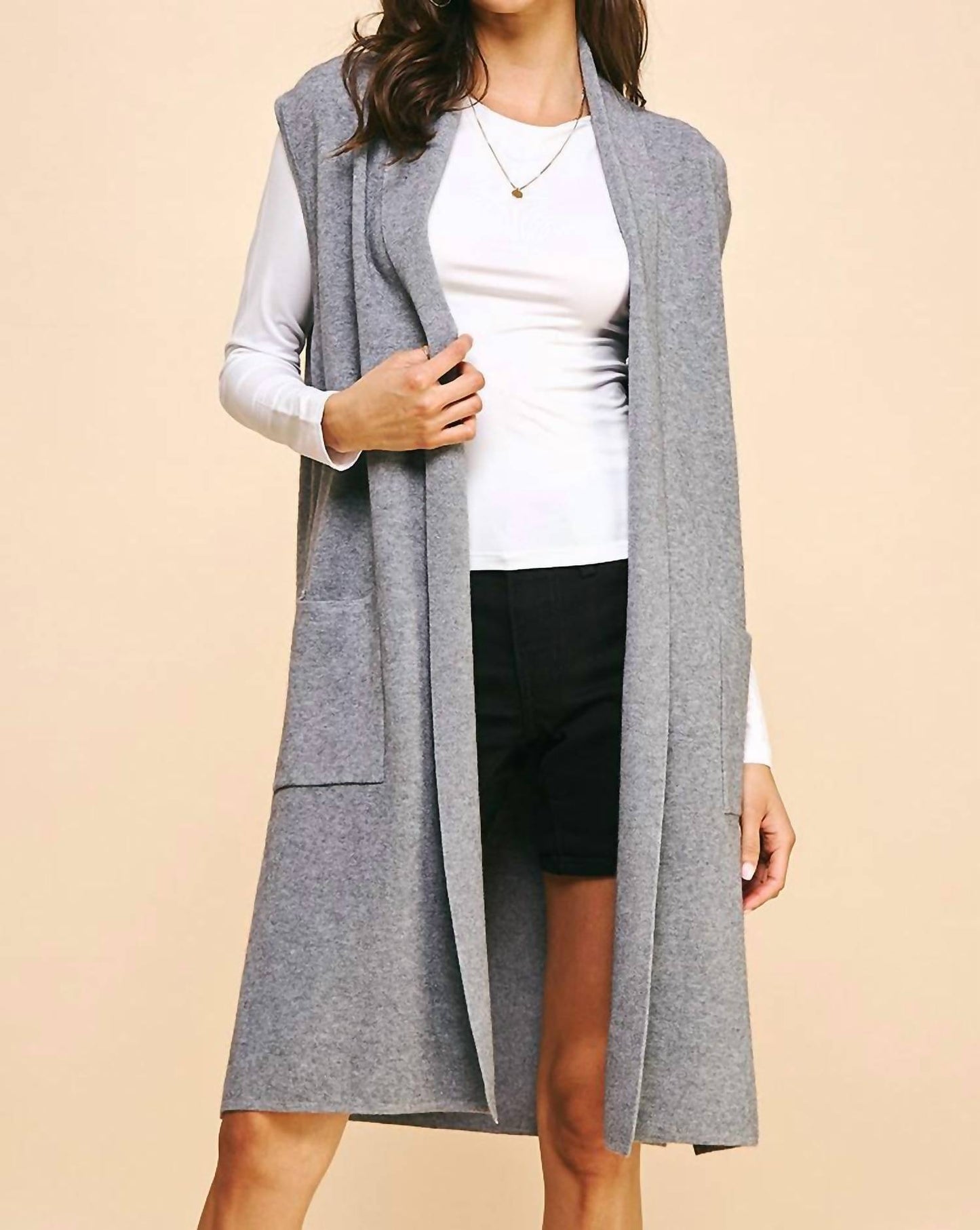 Pinch - Marny Long Vest Cardigan