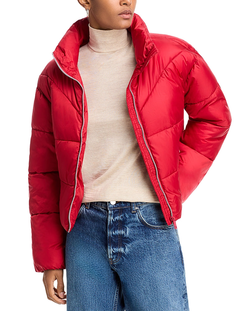 Aqua Cire Crop Pad Puffer Coat