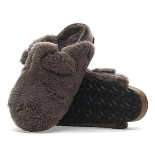 Birkenstock - Sandálias femininas Boston Big Buckle Shearling estreitas