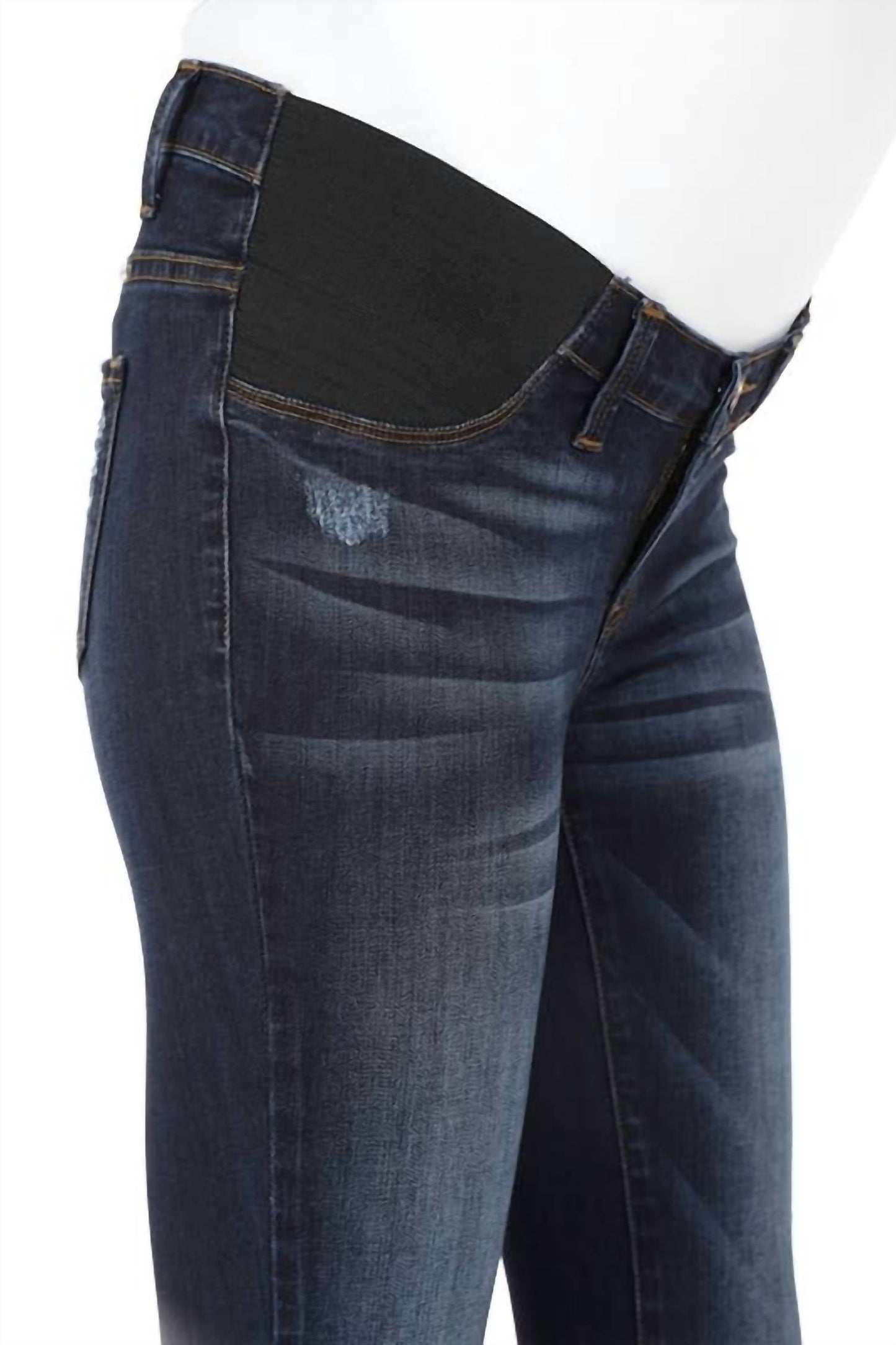 Kancan - Maternity Distressed Frayed Ankle Jeans