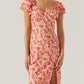 Astr - Maisy Floral Flutter Sleeve Midi Dress