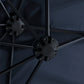 14.8 Ft Double Sided Outdoor Umbrella Rectangular Large with Crank (Navy Blue) (No Base)