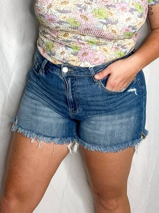 Risen - Short Jeans de Cintura Alta