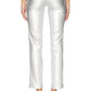 Free People - Oracle Metallic Low-rise Slim Straight Jeans