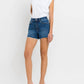 Vervet By Flying Monkey - High Rise Slit Raw Hem A-line Shorts