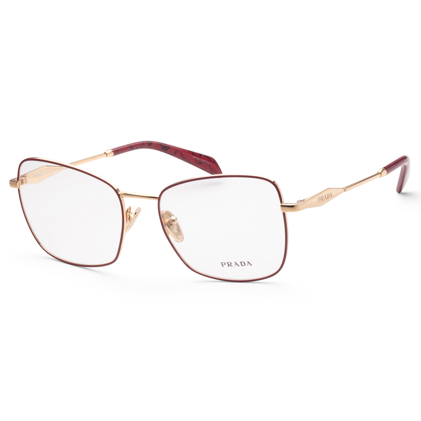 Prada PR-53ZV-12F1O1-56 Fashion 56mm Ótica Vermelha e Dourada Feminina