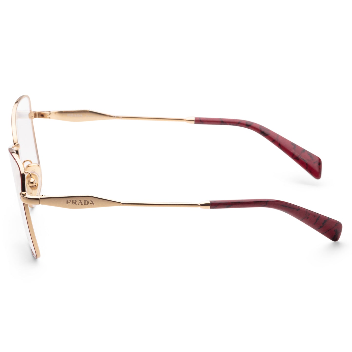 Prada PR-53ZV-12F1O1-56 Fashion 56mm Ótica Vermelha e Dourada Feminina