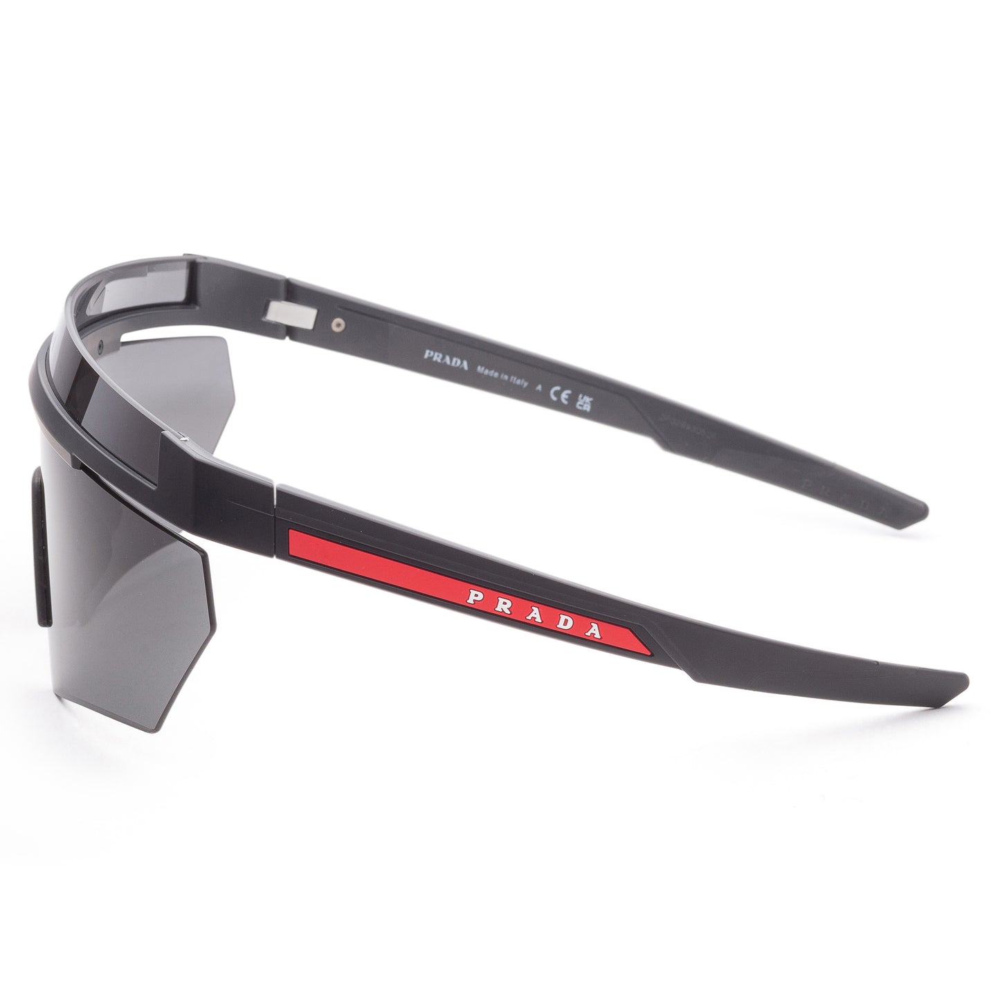 Óculos de sol Prada masculino PS-01YS-1BO06F Linea Rossa 44 mm preto fosco