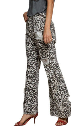 Pol - Calça Estampa Leopardo