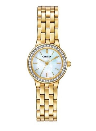 Relógio Citizen EJ6102-64D de cristal e quartzo de 23 mm para mulheres
