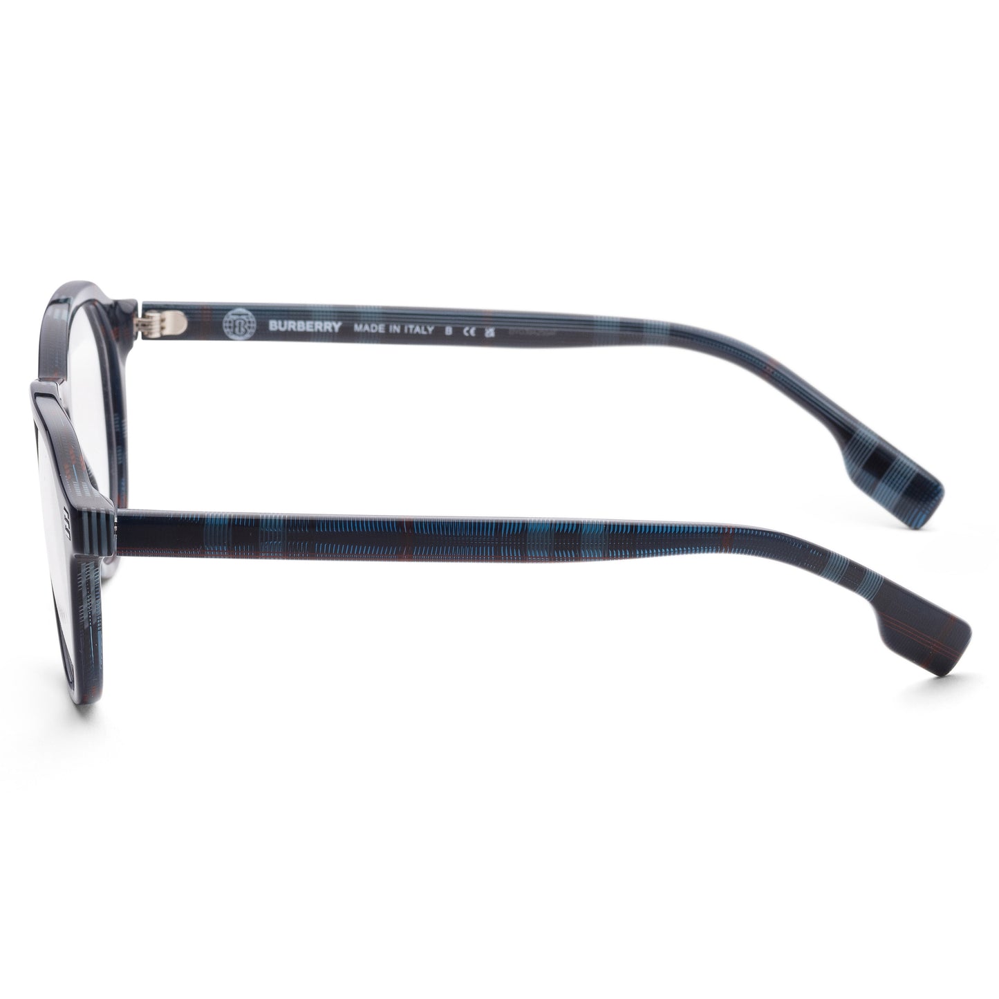 Burberry Archie BE2368-3956-52 52mm Top Azul com Ótica Xadrez Azul Marinho Masculino