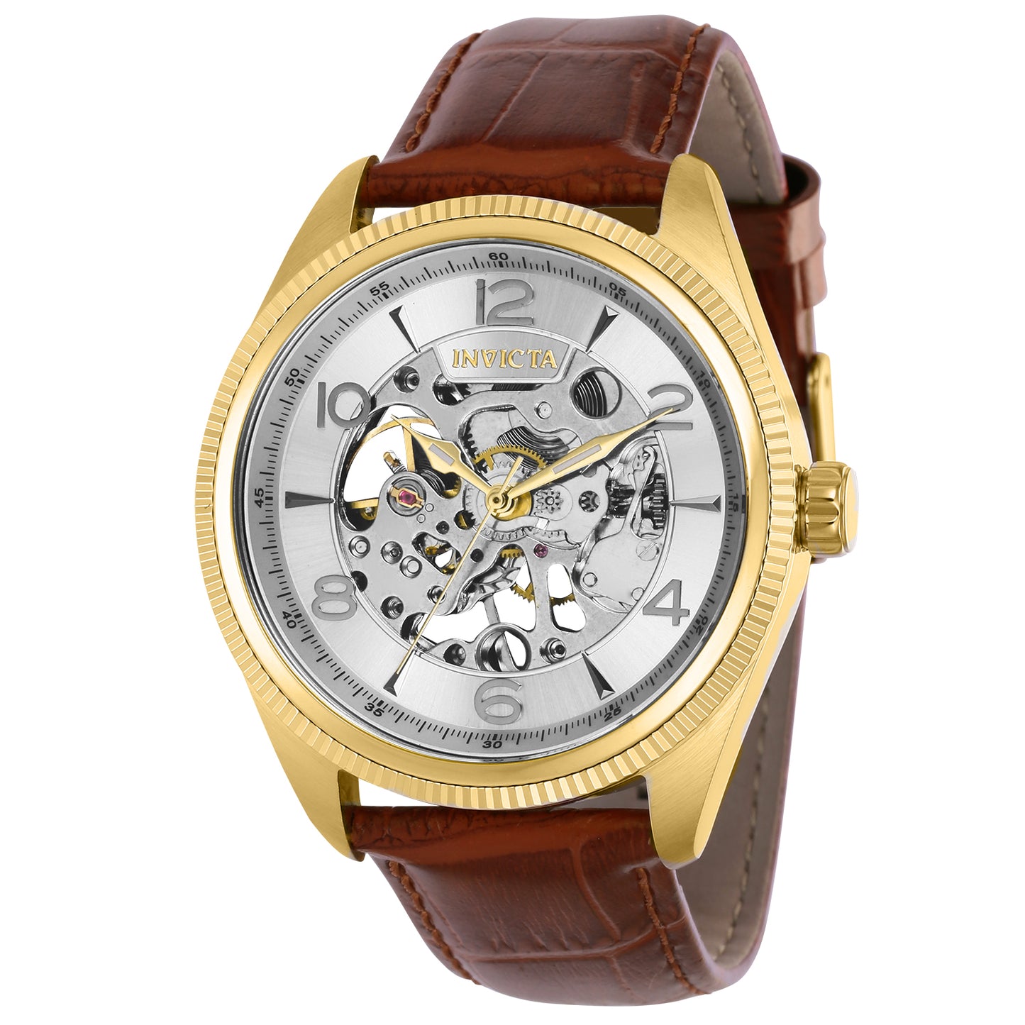 Relógio Invicta Masculino IN-37933 43mm Mostrador Prateado Corda Manual