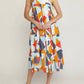 Entro - Abstract Print Midi Dress