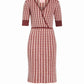 Kate Spade - Plaid Faux Wrap Knit Dress