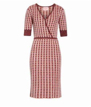 Kate Spade - Vestido xadrez de malha sintética