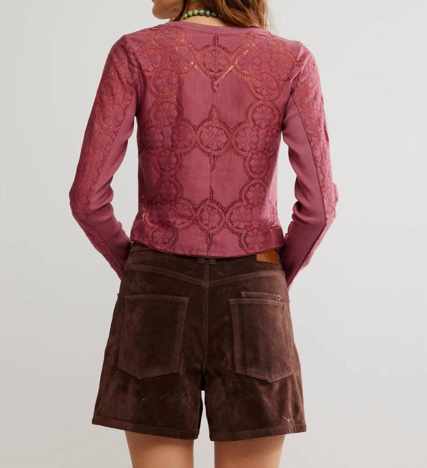 Free People - Jae Sheer Lace Knit Top