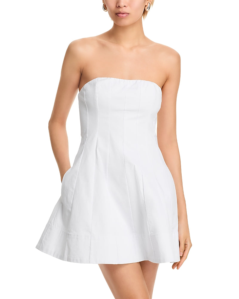 Aqua Strapless Panel Dress