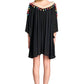 Velzera - Women's Tassel Cold Shoulder Short Dress